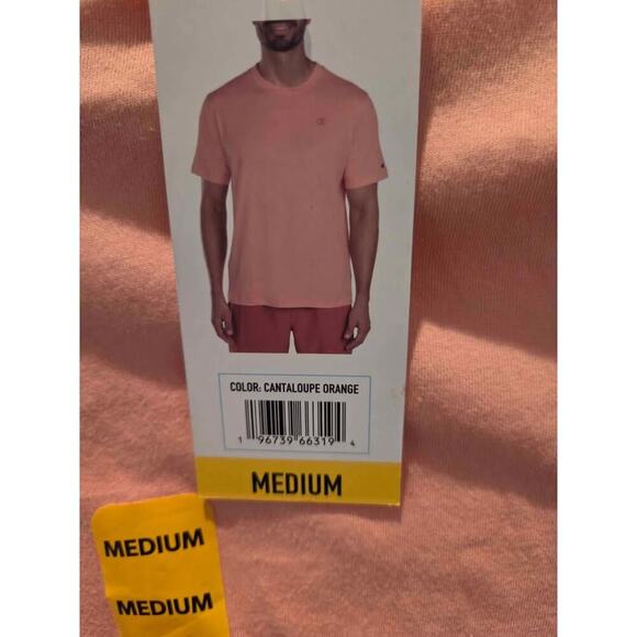 Champion Men’s Authentic Tee Cantaloupe Orange Medium NWT Athleticwear - Picture 5 of 5